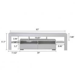 Modern 63 in. Wood White TV Stand Console Table with LED Light, 2-Drawer and 2-Shelves Fits TV's up to 65 in. by Tidoin 15 Modern 63 in. Wood White TV Stand Console Table with LED Light, 2-Drawer and 2-Shelves Fits TV's up to 65 in. by Tidoin -Cheap Tidoin Store white tidoin tv stands zoy ydw5 2745 c3 1000