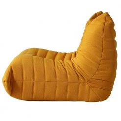 2-Piece Teddy Velvet Living Room Lazy Sofa with Ottoman in Yellow by Magic Home -Cheap Tidoin Store yellow magic home sofas couches ows tsa100 44 1000