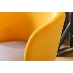 Yellow Velvet Adjustable Height Accent Arm Chair with Wheels by Tidoin -Cheap Tidoin Store yellow tidoin accent chairs zoy ydw5 1350 1f 1000